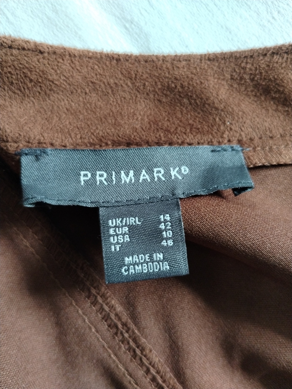 Primark Brown Faux Suede Jumper Dress Size (10) - Picture 7 of 8